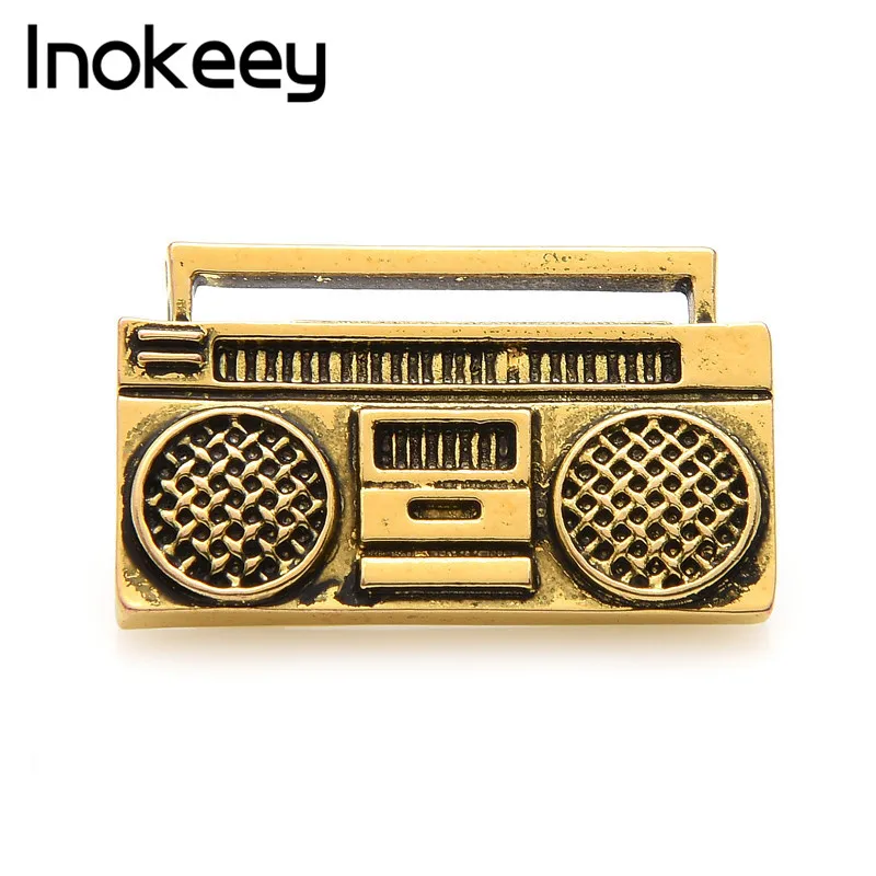 

Inokeey Vintage Radio Gold Color Brooch Pins For Women Jewelry Gift 2019