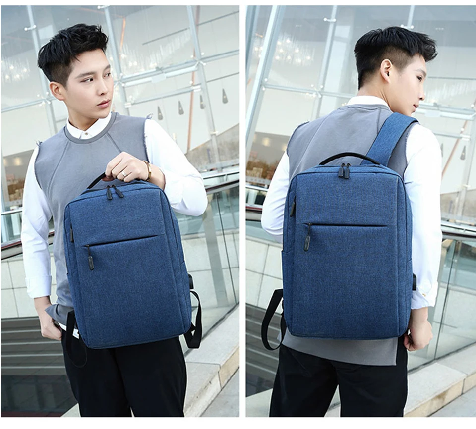 Mens Backpack 15.6 Inch Laptop Backpacks Male Notebook Back Pack USB Charging Travel Bagpack Student Waterproof Women Style Bags (22)