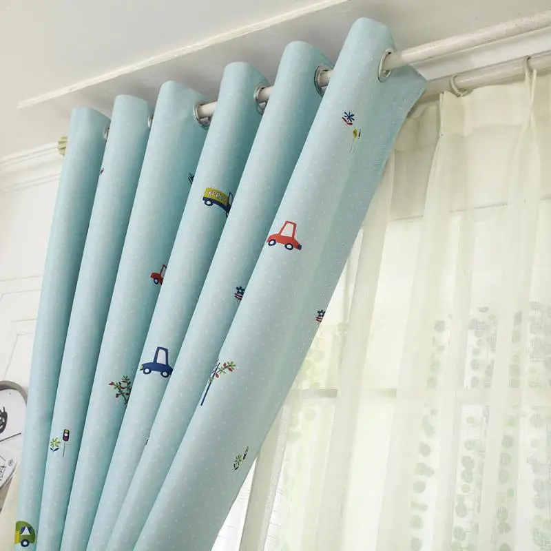 2 шт./компл. Шторы s мультфильм печатных машин домой затемнение Шторы s Гостиная Спальня Windows декоративные шторы Шторы, 100X200 см