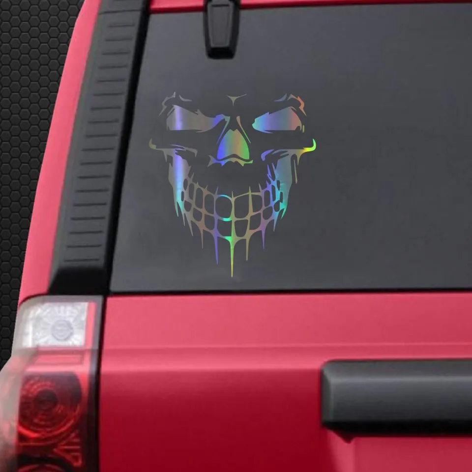15.9*17.7cm Car Stickers 3D Skull Stickers Decals Car Styling graphic motorbike 