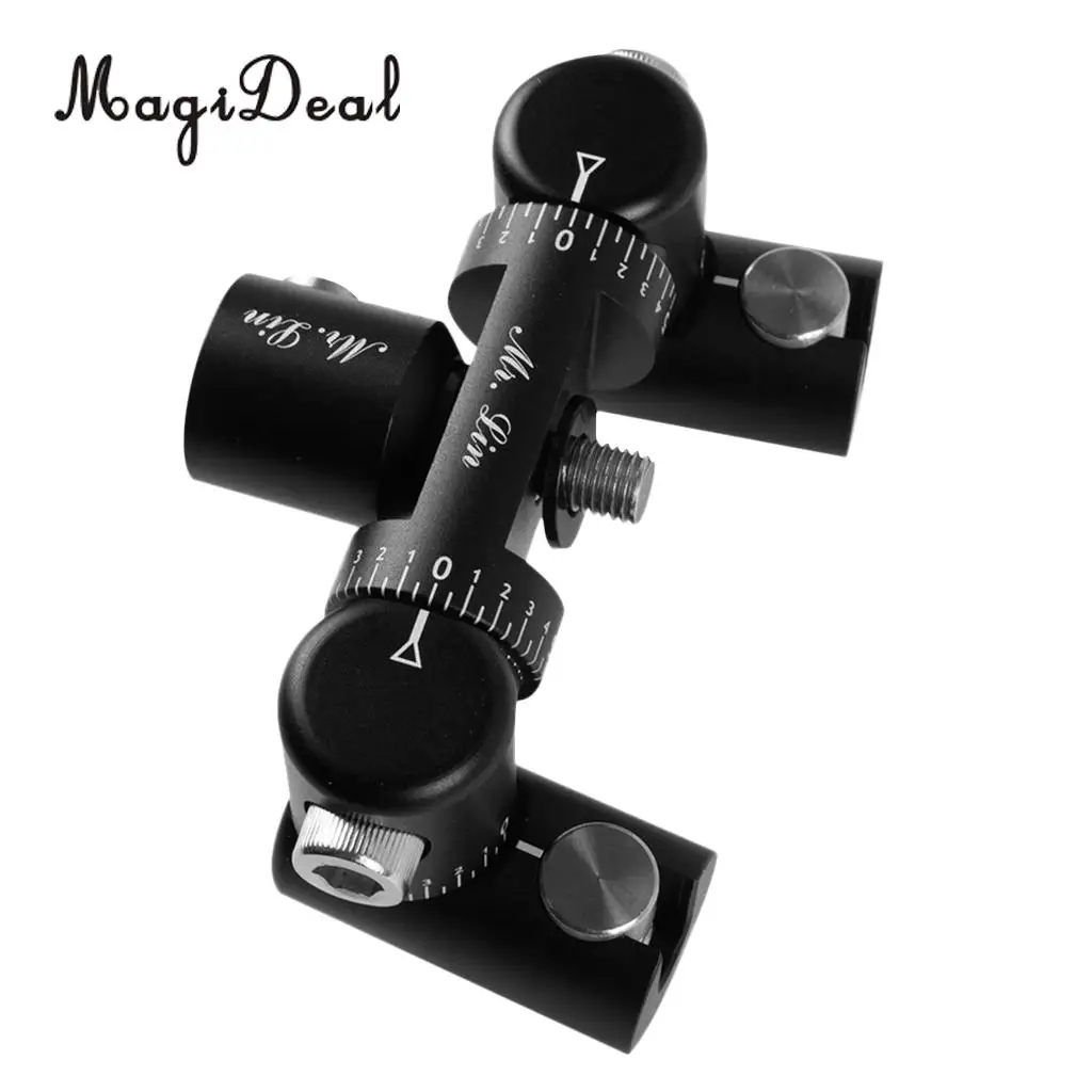 MagiDeal Professional Fully Adjustable Double Sided Quick Disconnect V-Bar Kit Black/Red - High Quality Magnalium Alloy Gifts