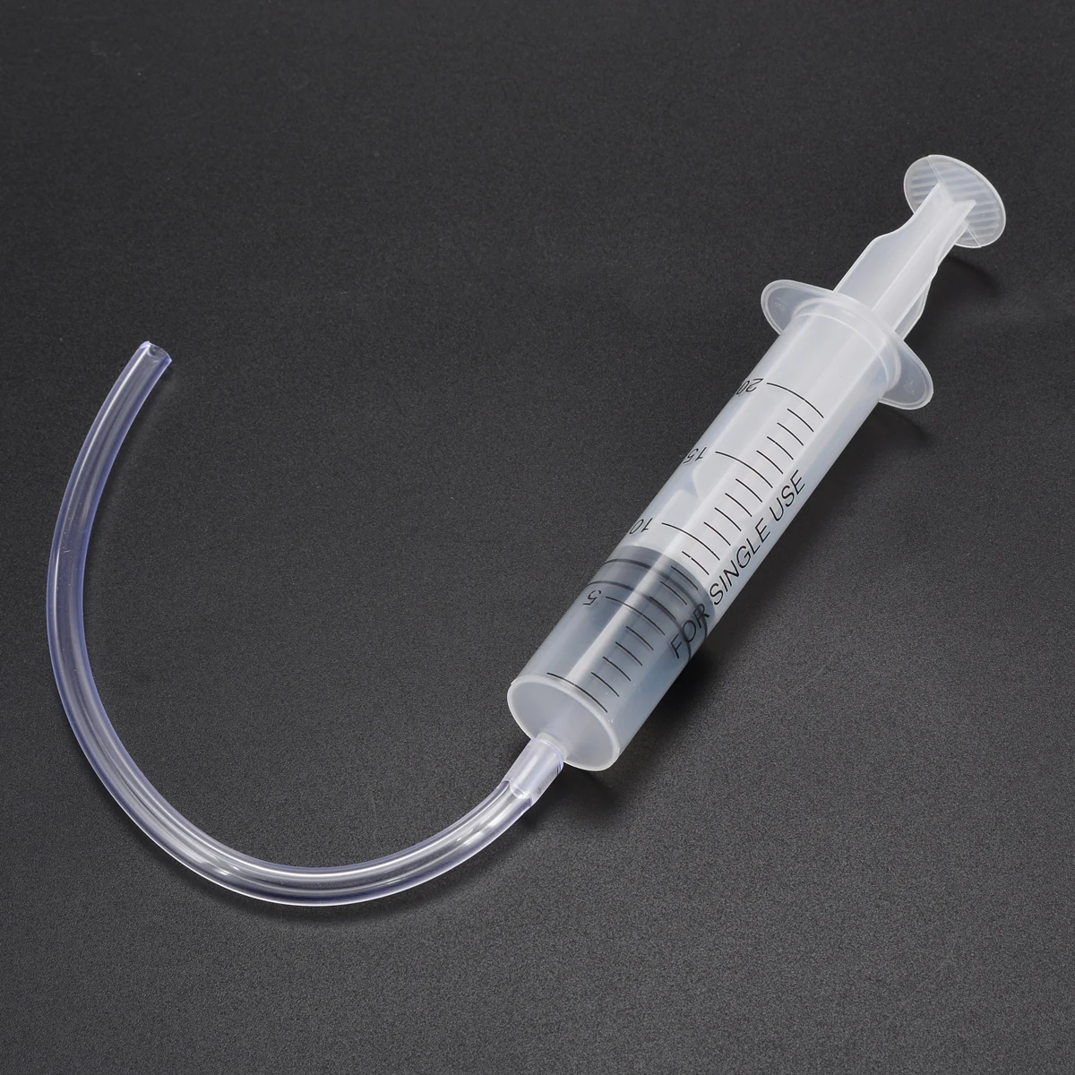 1pc New Plastic Syringe Capacity 20ml Clean Syringe 1ml Graduated with Transparent Flexible Silicone Tube