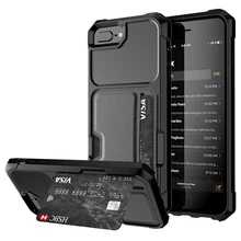 Роскошный мягкий чехол GrandEver для Iphone 6, 6s, 7 plus, простой Магнитный чехол, ZM держатель для карт, для Iphone 8 plus X Funda