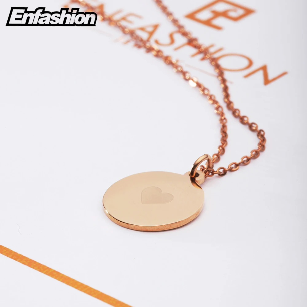 Enfashion персонализированное выгравированное пользовательское имя ожерелье круг цвет золотой бар ожерелье s Подвески женское колье ожерелье ювелирные изделия P3001