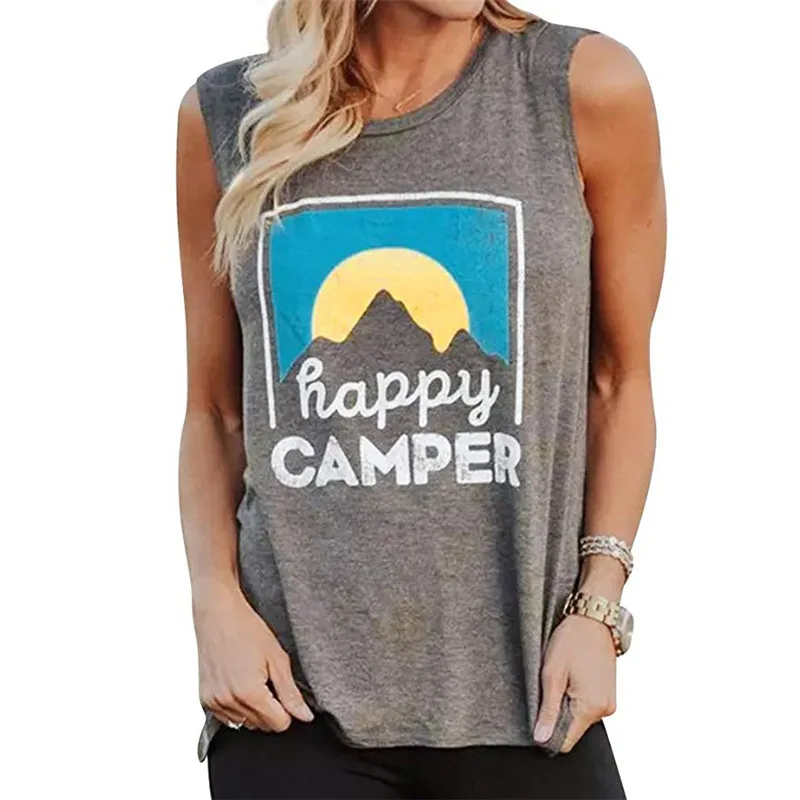 

New Tank Top 2019 women Fashion Summer Harajuku Letters Print Sleeveless Tops Tees Casual Streetwear O-Neck Ropa Mujer
