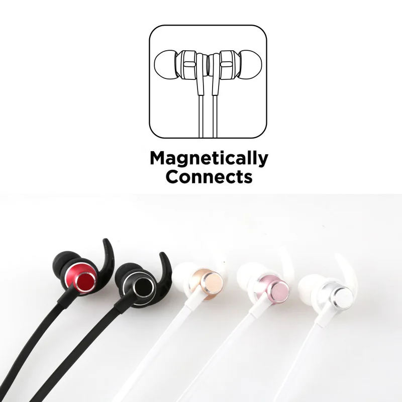 LWHWZT T4 Bluetooth Earphones Sport Ear Hook Music Magnet TF Card Slot Headset Wireless Headphones For redmi note 5 pro