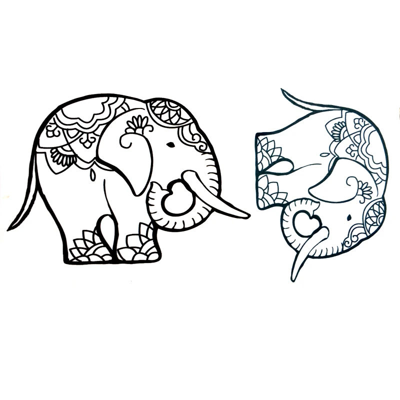 Cute Elephant Waterproof Temporary Tattoo Sticker Animal Tattoos s harajuku tatoo Body feminina Fake tatto tatuagem | Красота и