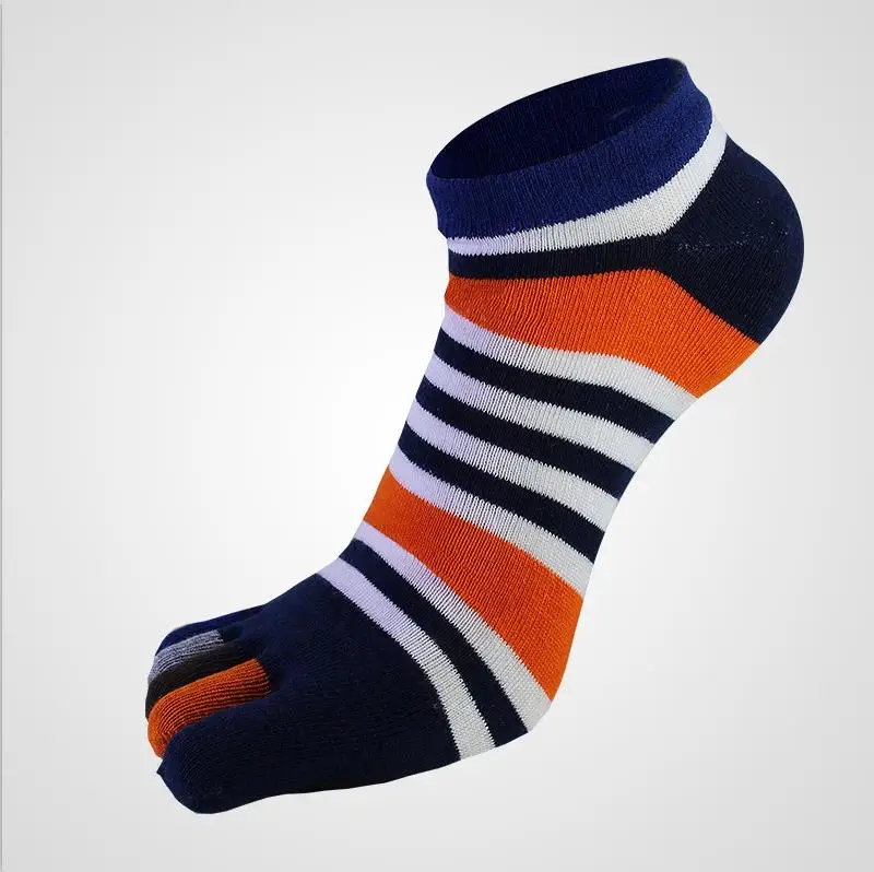 1 пар/лот, летние мужские носки для мальчиков, хлопковые дышащие носки с пятью пальцами, чистые носки, идеально подходят для 5 пар носков - Цвет: 4
