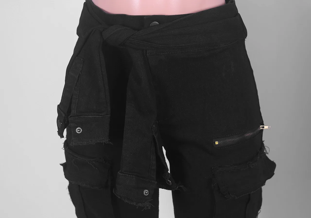 Новые джинсы с высокой талией с карманами повязка на ногу мама джинсы с накладным рукавом на шнуровке пуговицы женские брюки-карандаш