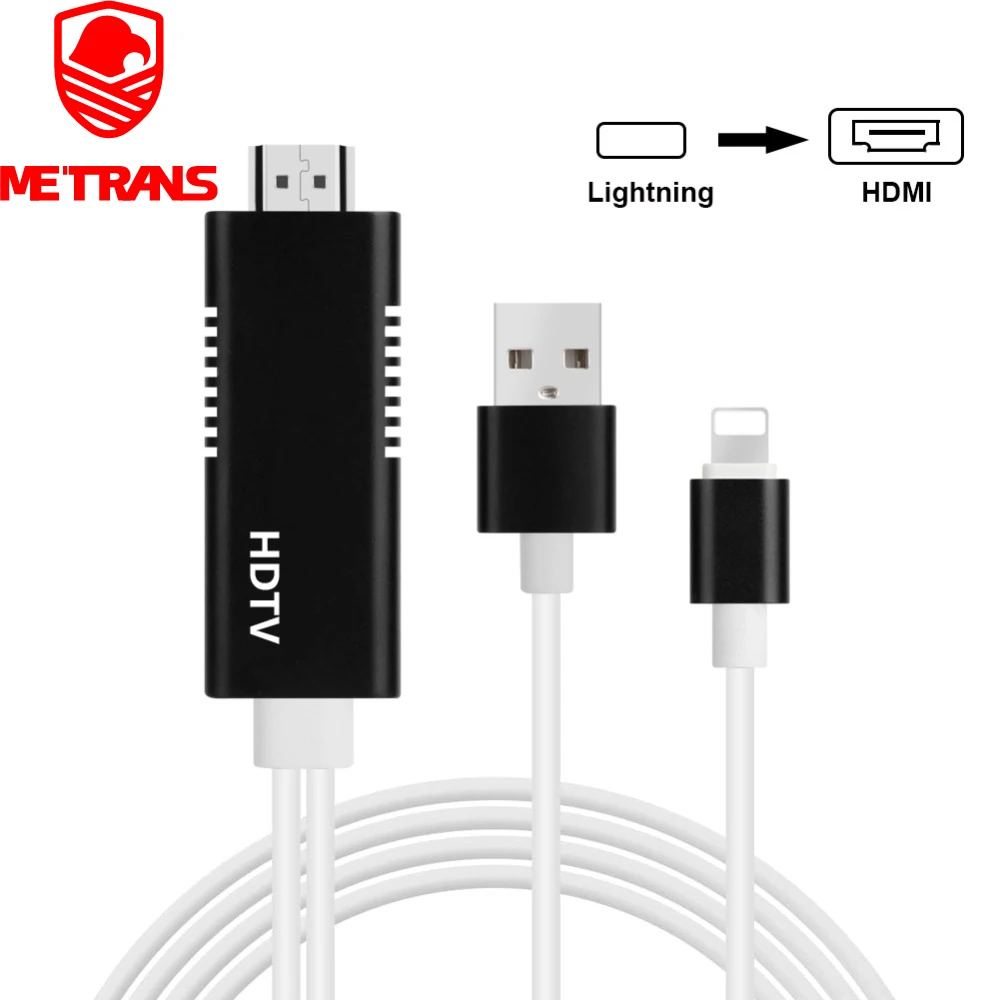 Metrans 8 Pin к hdmi-кабель адаптер USB кабель HDMI 1080 P аудио сплиттер HDTV AV для iOS 10 11 12 iPhone X |