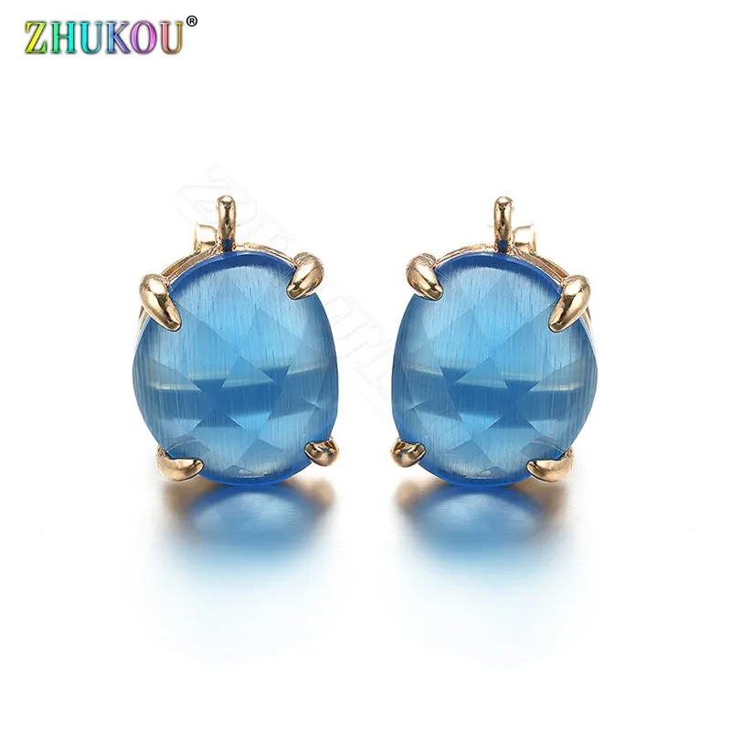 

ZHUKOU 10x15mm Simplicity Square Stud Earrings with Natural Pearl Earrings Piercing Fashion Earrings Jewelry Model: VE32A