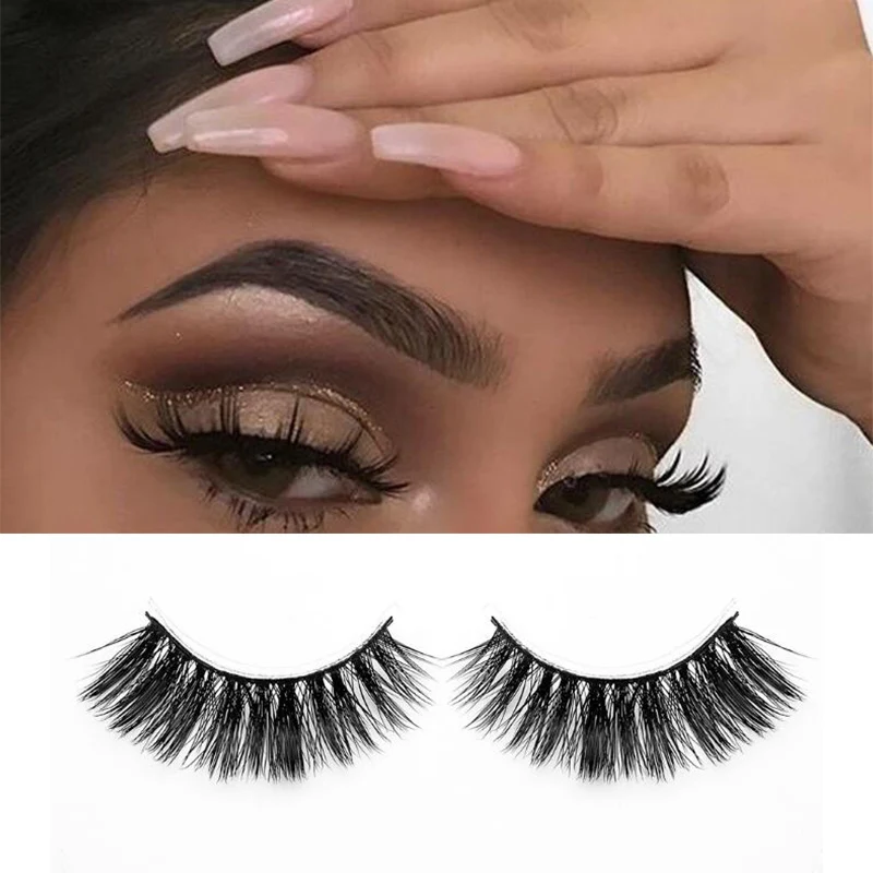 Party Women Layered Wispy 1 Pair Beauty 3D False Eyelashes Mink Lashes