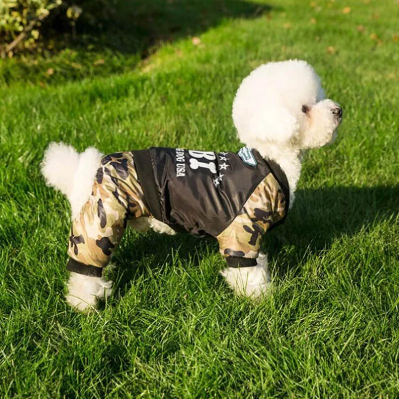 Camouflage Waterproof Jumpsuit Pet Dog Clothes Puppy Winter Warm Coat Jacket Romper For Small Large Dog Jumpsuit Chihuahua Teddy