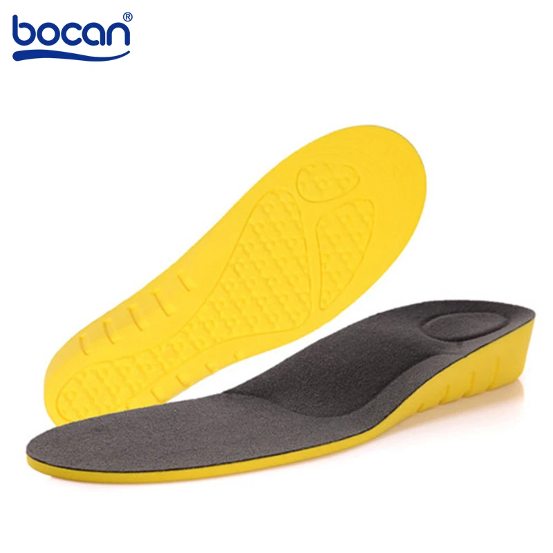BOCAN Height increase insoles for 2 cm arch support orthopedic inserts foot care pads pu material