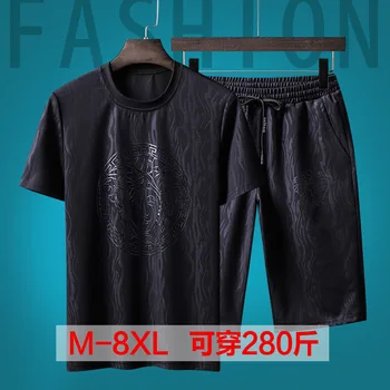 

Men's suit M~8XL] short-sleeved shorts suit summer men's casual suit overweight sportswear