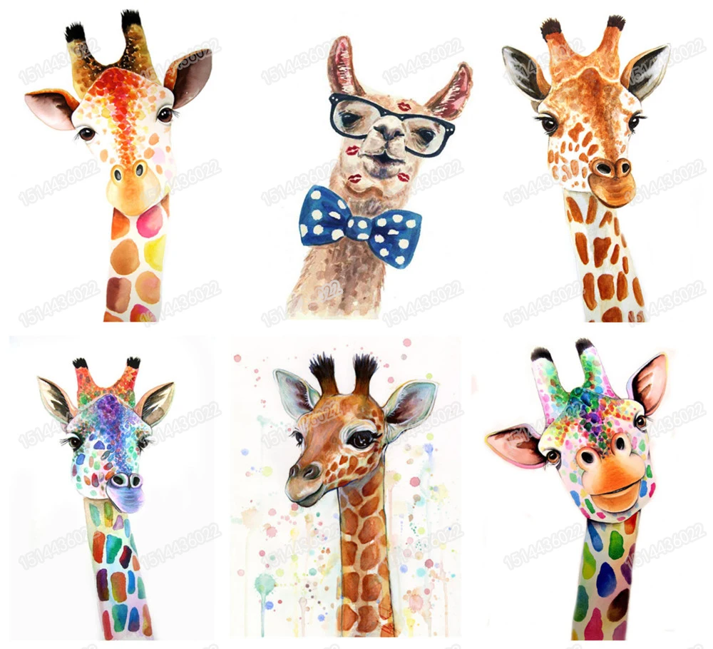

Full Round Drill 5D DIY Diamond Painting "Animal giraffe" 3D Embroidery Cross Stitch Home Decor Gift