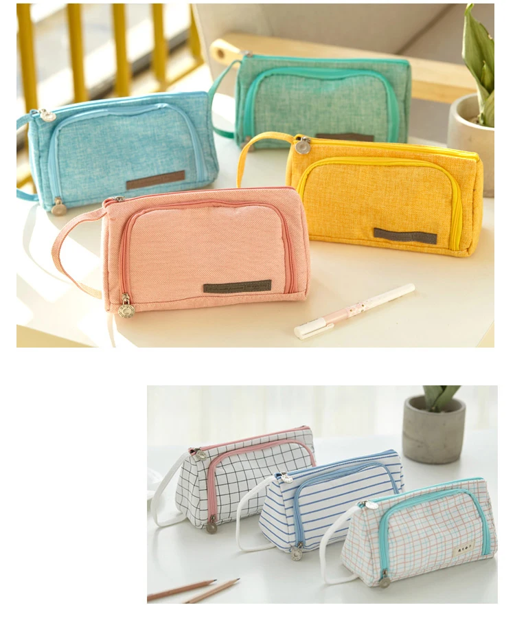 Case de Lápis Bonito Kawaii Grande Capacidade Escola Estudante Caneta Case Portátil Lápis Bolsa Caixa Papelaria Presente Suprimentos 15 Material escolar e de escritório
