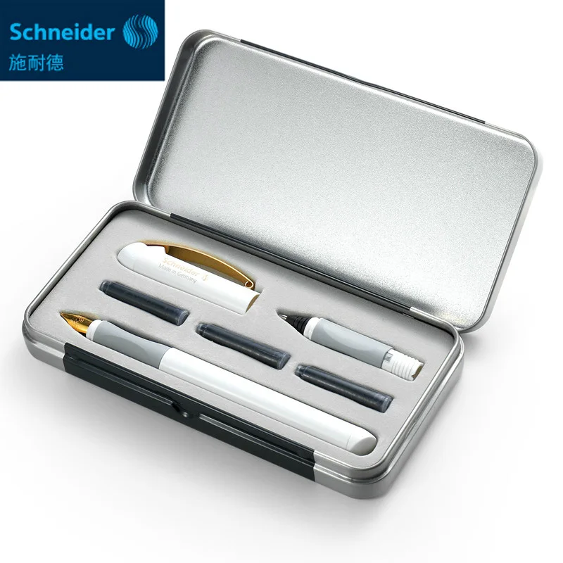 Немецкая перьевая ручка Schneider 0 5 мм двусторонняя для подписи роскошная с