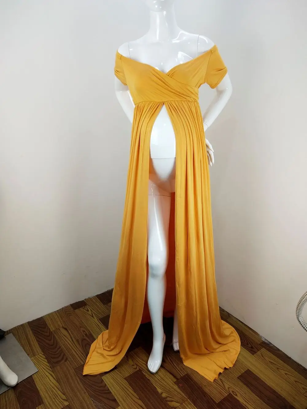 Sexy Maternity Photography Props Maternity Dresses Off Shoulder Maternity Gown For Photo Shoots 2019 New Women Pregnancy Dress (2)