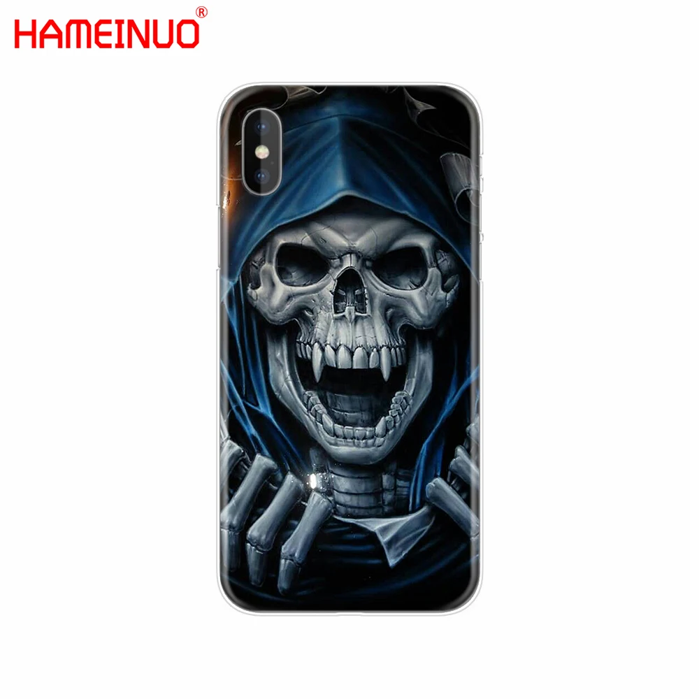 HAMEINUO Ужас Череп сотовый телефон чехол для iphone X 8 7 6 4 4S 5 5S SE 5c 6s plus - Цвет: 60022