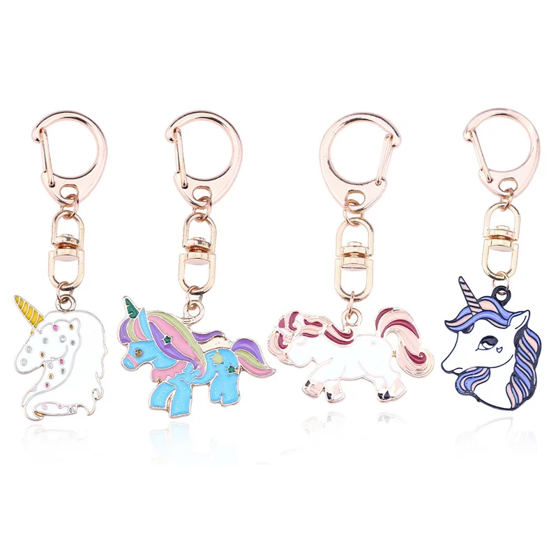 Unicorn With Pom Pom Plush Toy Keychain peluche Unicorn Key Pendant Soft Stuffed Animal Toys Kids Girls Bag Hang Pendant licorne