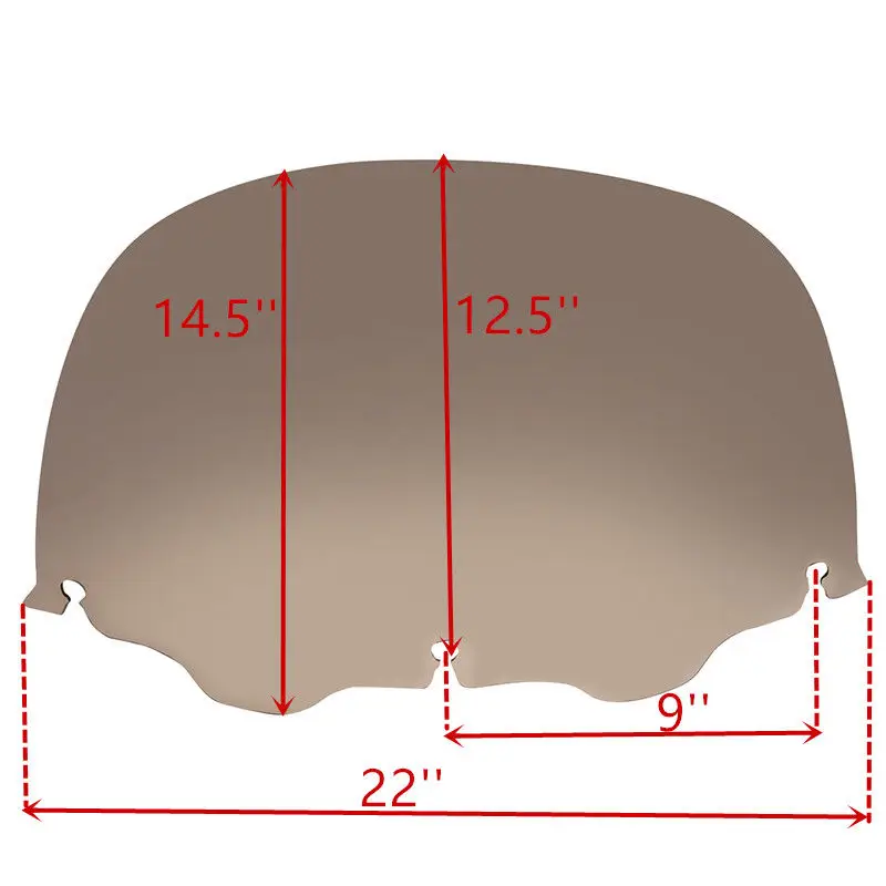 12," Дымовое прозрачное лобовое стекло для 96-13 Harley Touring Electra Glide Street FLHT FLHX