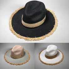 MUQGEW Мода Лидер продаж ежедневно унисекс Открытый Лоскутная пляжная соломенная шляпа джаз Зонт Панама мягкая фетровая шляпа Гангстерская шляпа