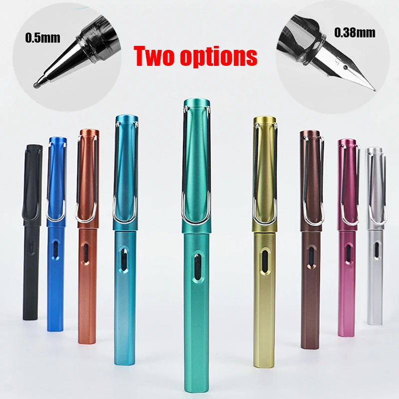 

color Plastic body 0.38mm nib fountain pen for writing Fine Signature Pen Caneta Stationery 1064