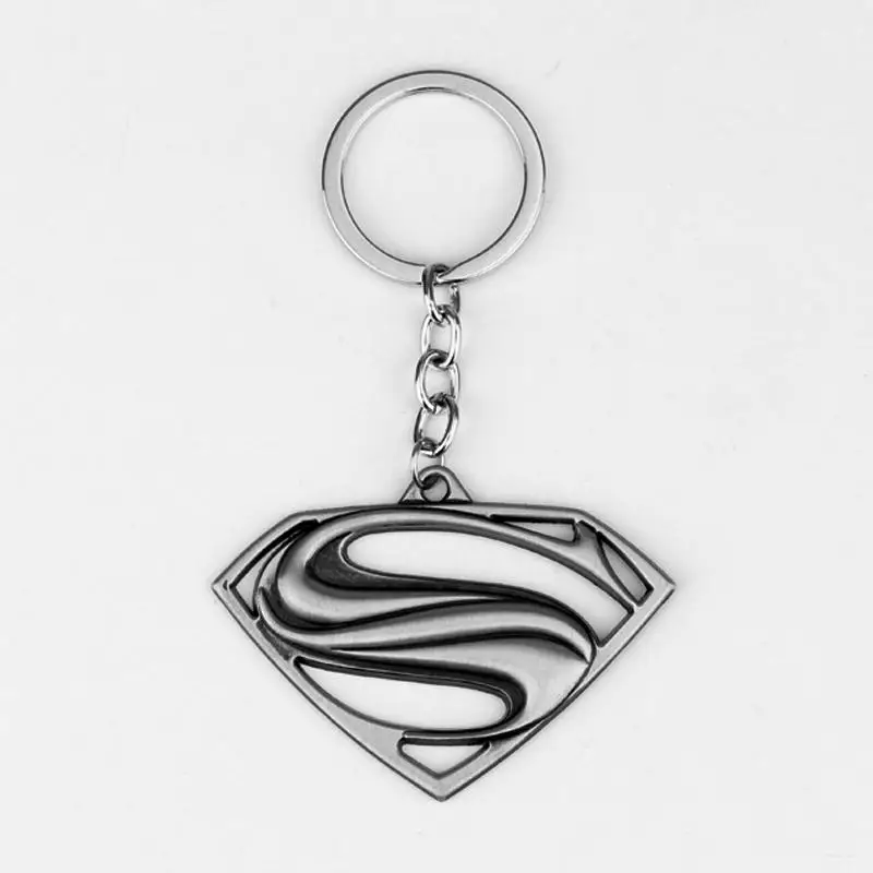 DC Comics мститель Фильм Супермен брелок с Бэтменом брелок Porte clef брелок подарок для мужчин и женщин Сувенирный брелок для ключей - Цвет: K309-silver