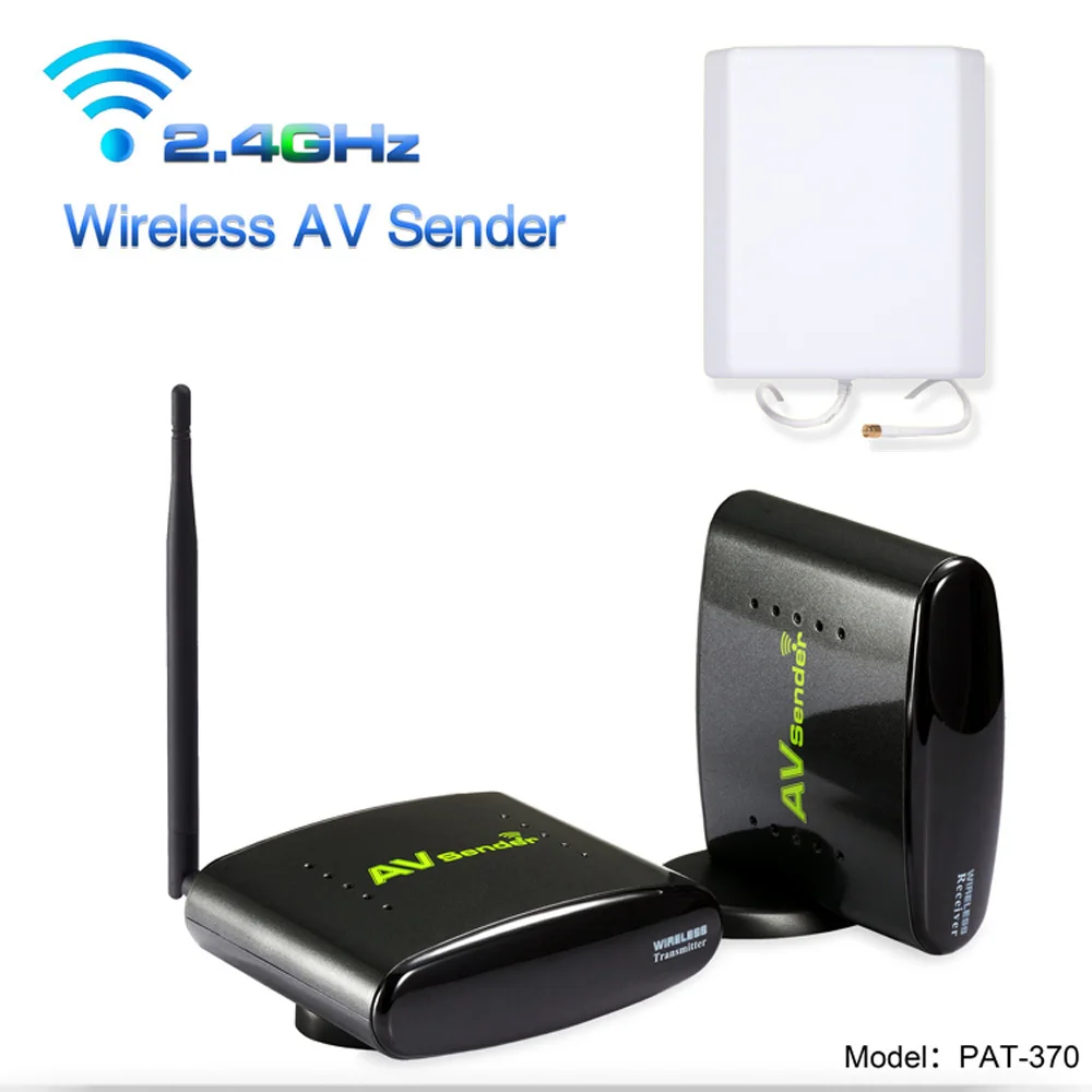 

PAT-370 500M Digital RCA Audio Video 2.4G Wireless AV Transmitter Receiver Sender Repeater Extended Satellite Android Cable TV
