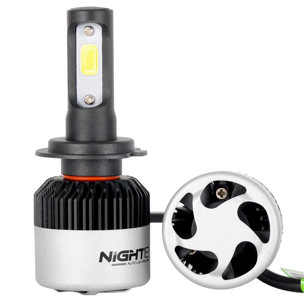 Светодиодные лампы для фар NIGHTEYE H7 чипы Cob 6500K IP68 автомобильные фары 9000LM 72 Вт