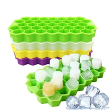Сотовая форма кубик льда 37 кубов силиконовый лоток для льда кубик формы для хранения контейнеров лоток с формой для кубиков льда