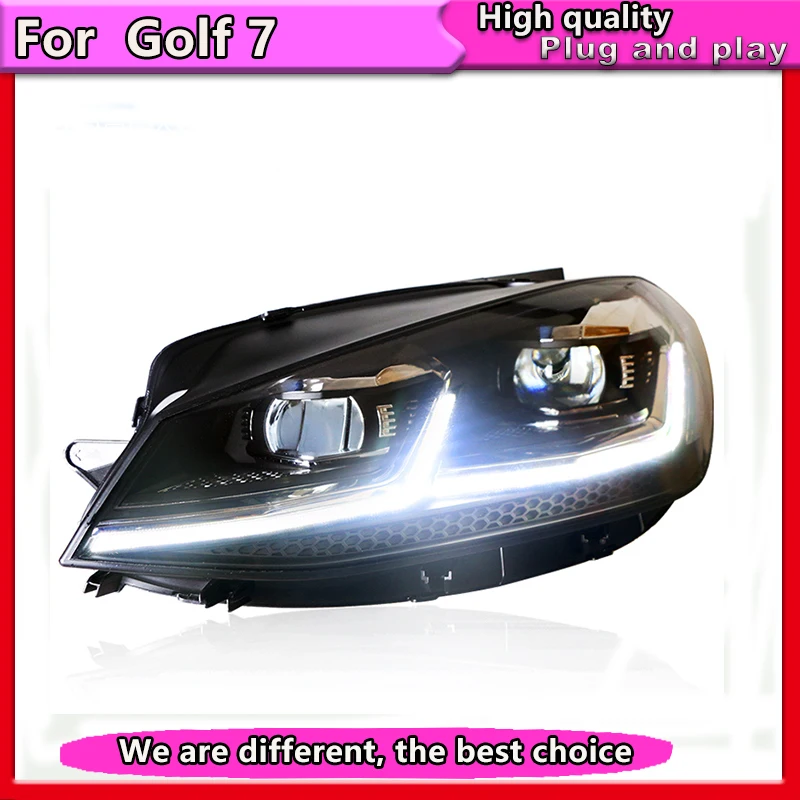 Автомобильный Стайлинг для VW Golf 7 фары Golf7 upgrade 5 светодиодный ная фара 2013 2017 DRL H7 D2H
