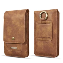 Многофункциональный 5,2~ 6,5 ''кожаный чехол для телефона, сумки с застежкой на липучке для Samsung Galaxy Note 8, сумки-бумажники для iPhone 8, 7, 6