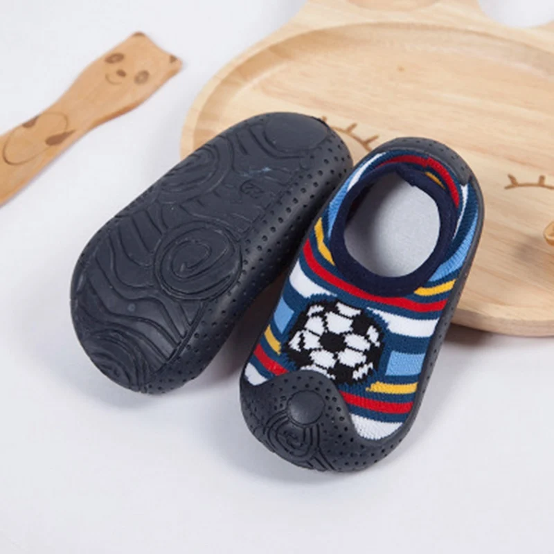 Slipper Floor Socks for Kids Anti Slip Room with Rubber Soles Newborn