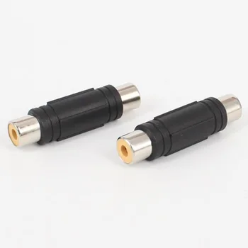 

50PCS/LOT Nickel Plated RCA AV Female to Female F/F Joiner Coupler Plug Audio Adapter Connector