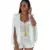 Fashion Cloak Blazer Women Coat White Black Lapel Split
