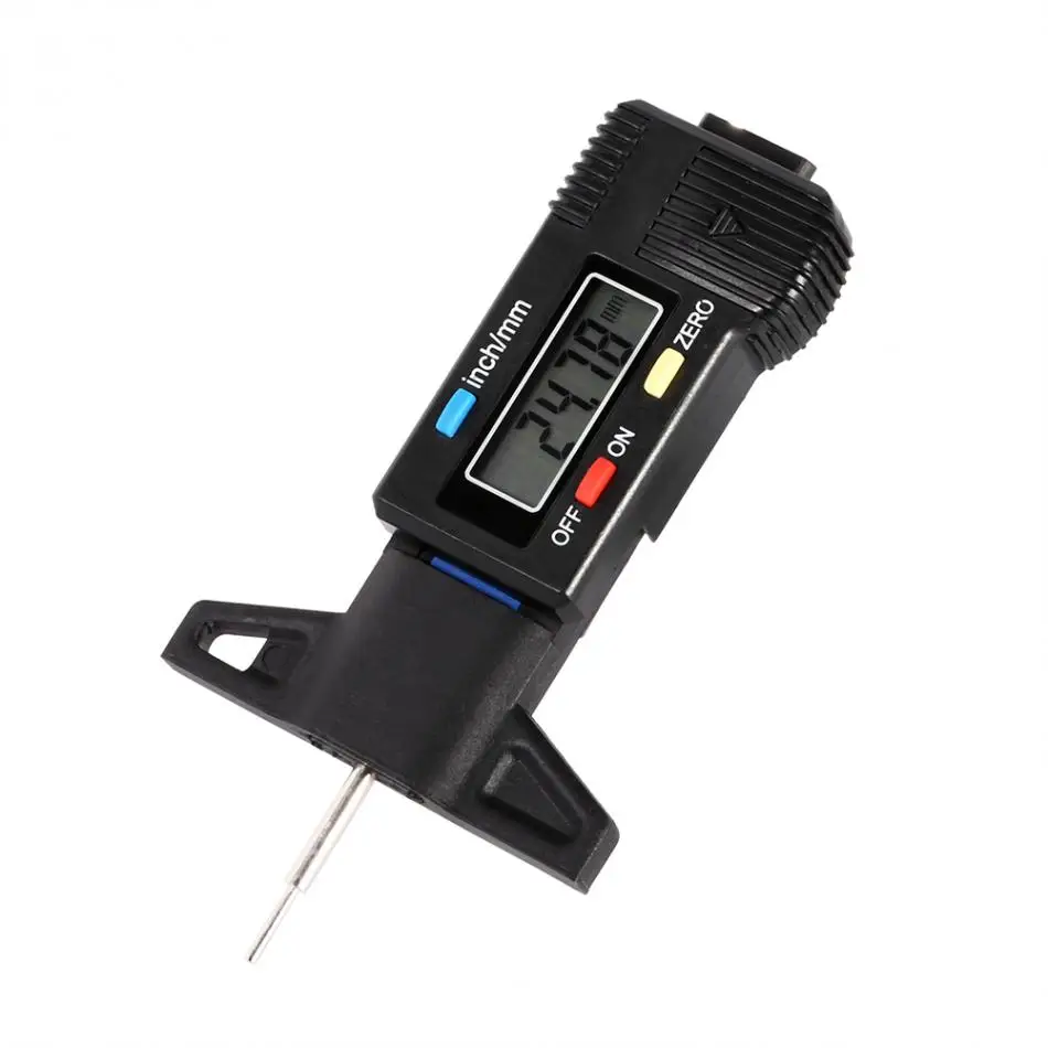 

Digital Tyre Tire Tread Depth Calip Gauge 0-25.4mm Measurer Tool Car Caliper LCD Display Wheel Tread Depth Brake Gage