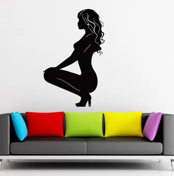 

Wall Stickers Vinyl Decal Hot Sexy Girls With No Clothes Striptease
