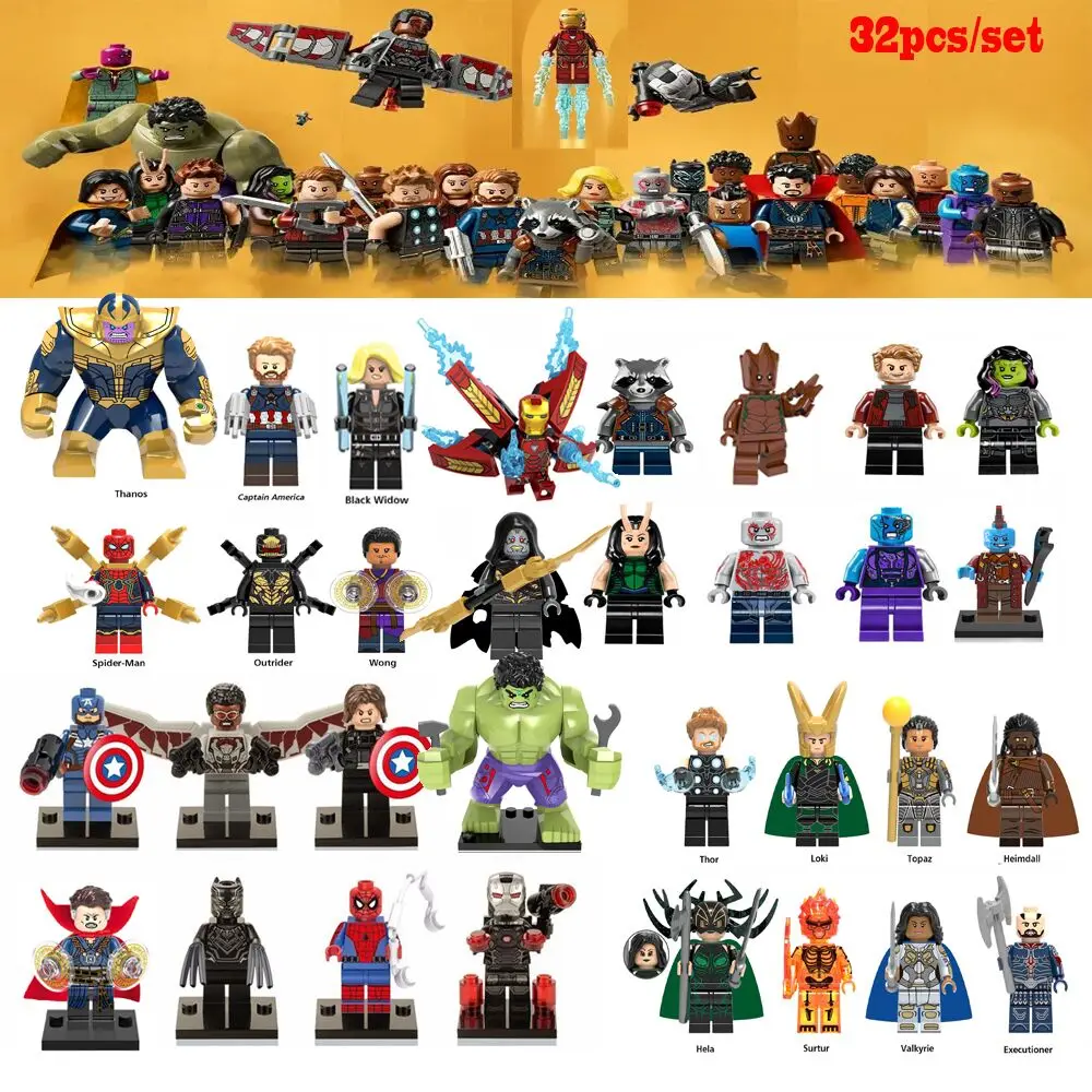 OLeKu Legoing Super Heroes Marvel Avengers DC Bricks Spiderman Iron man Batmam Model Building Blocks Super