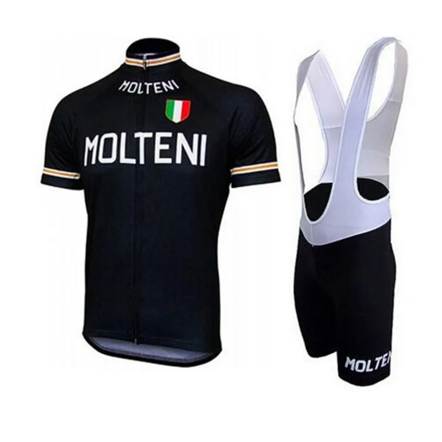 Спортивная рубашка для велоспорта Pro Team MOLTENI, мужская летняя дышащая майка с коротким рукавом для велоспорта, мужская одежда в стиле ретро - Цвет: bib suit