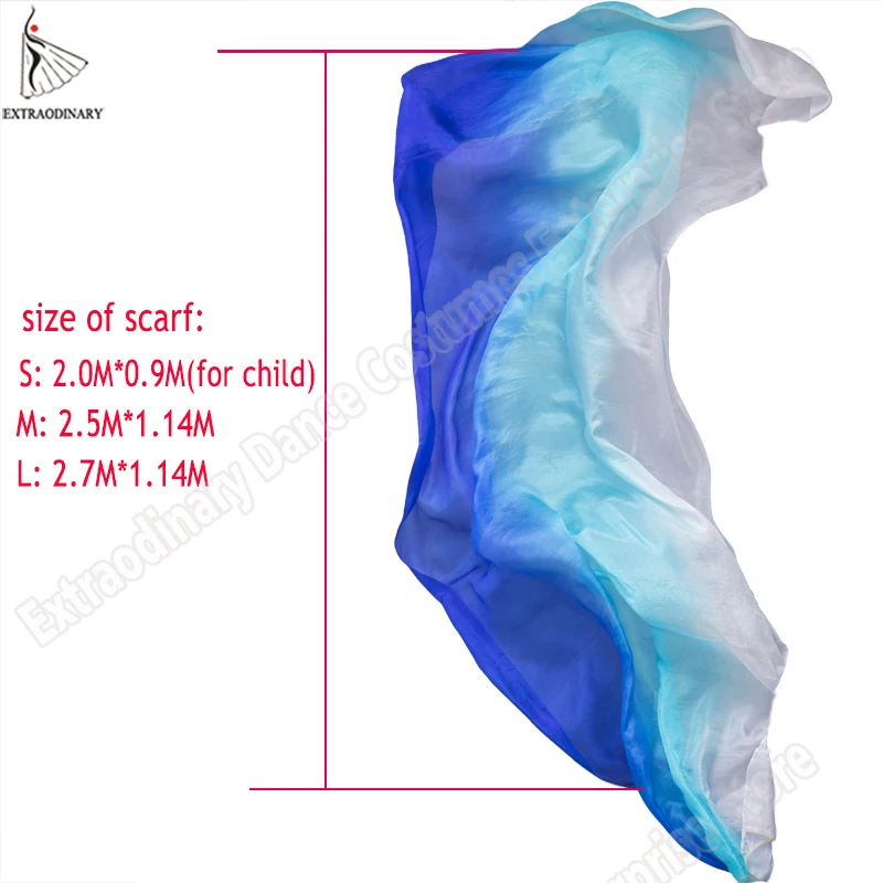 Belly dance Scarf Silk Veils Belly Dance veil Shawls Women Light Hand Thrown Scarf Shawl Gradient Silk Veil Dance Performance