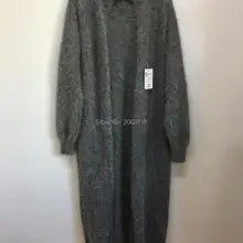 Новые мужские Ангольские норковые кашемировый трикотажный свитер, теплый кардиган S18712