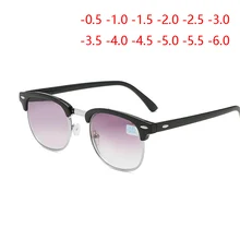 Мужские солнцезащитные очки для близорукости, женские очки, серые градиентные линзы, очки для мужчин, оправа для очков, защита от уф400-0,50-1,0-2,0-6,0