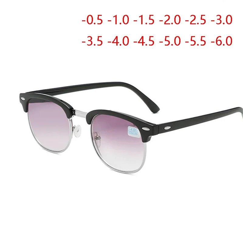 

Men's Sun Glasses For Myopia Women's Eyeglasses Grey Gradient Lens Spectacles Men Eyeglass Frame Anti UV400 -0.50 -1.0 -2.0 -6.0