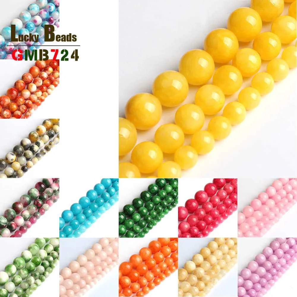 

Natural Beads Colorful Cloud stone Jades DIY Hand made gem stone Fine jewelry making Accessory 6/8/10mm pick size Beads