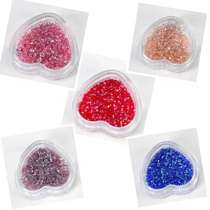 

1.1mm 1440pcs AB Colors Mini Pixie Rhinestones Non Hotfix Rhinestone Micro Zircon Glitter Mini Nail Art Rhinestone B3535