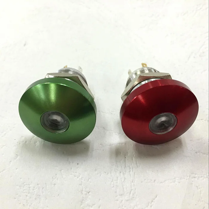 

Whole 20 pcs a lot Mounting hole size 16MM waterproof Push Button Switch Resettable ON/ON function with LED lamp Round Head