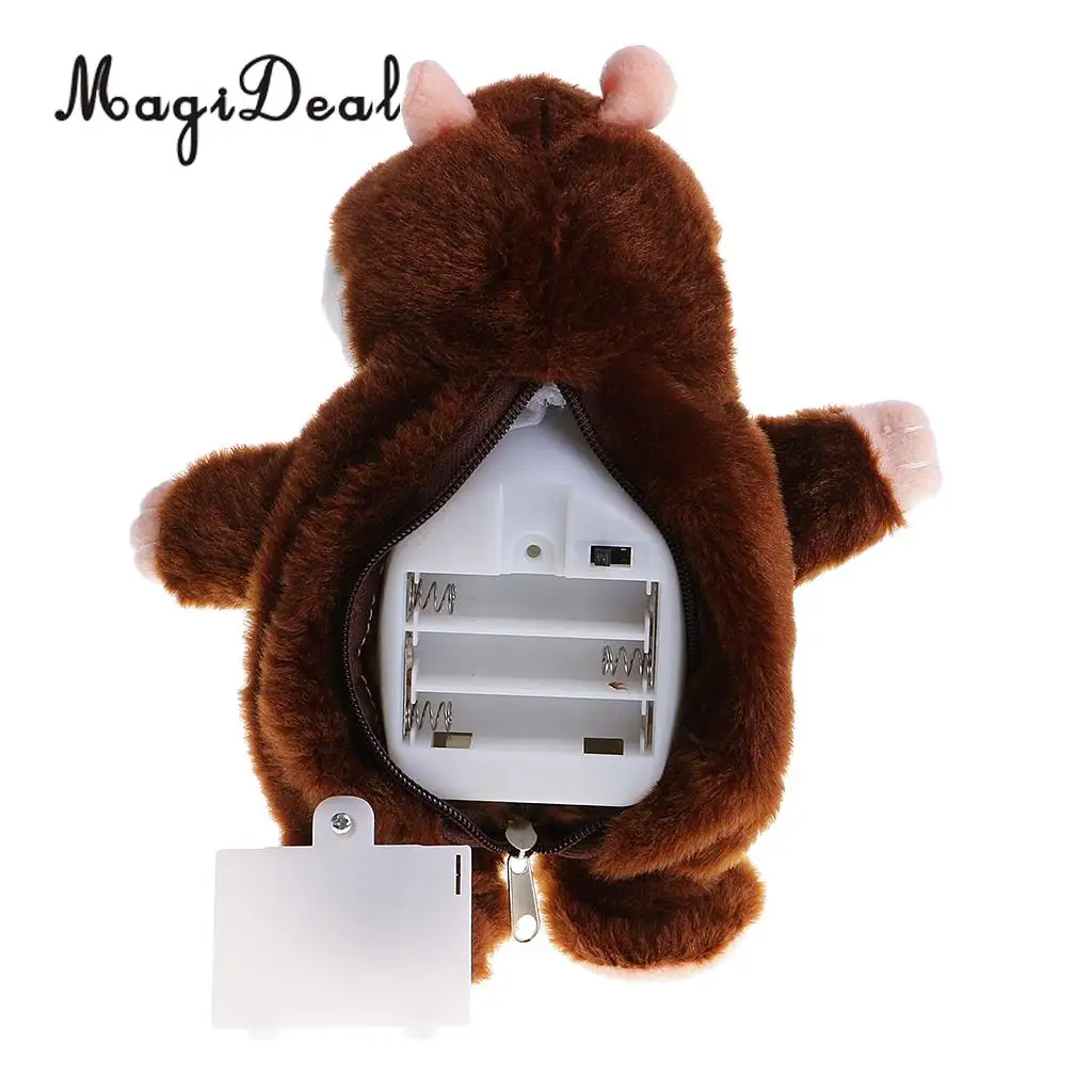 MagiDeal Cute Talking Walking Singing Hamster Mouse Pet Plush Toy Sound Mimic Recorder for Children Baby Kids Toy Gift