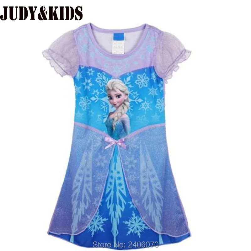

NEW Design Girls Princess Dress Elsa Anna fancy Nightgown Nightdress sleepwear Children Clothes Kids Pajamas new year clothing
